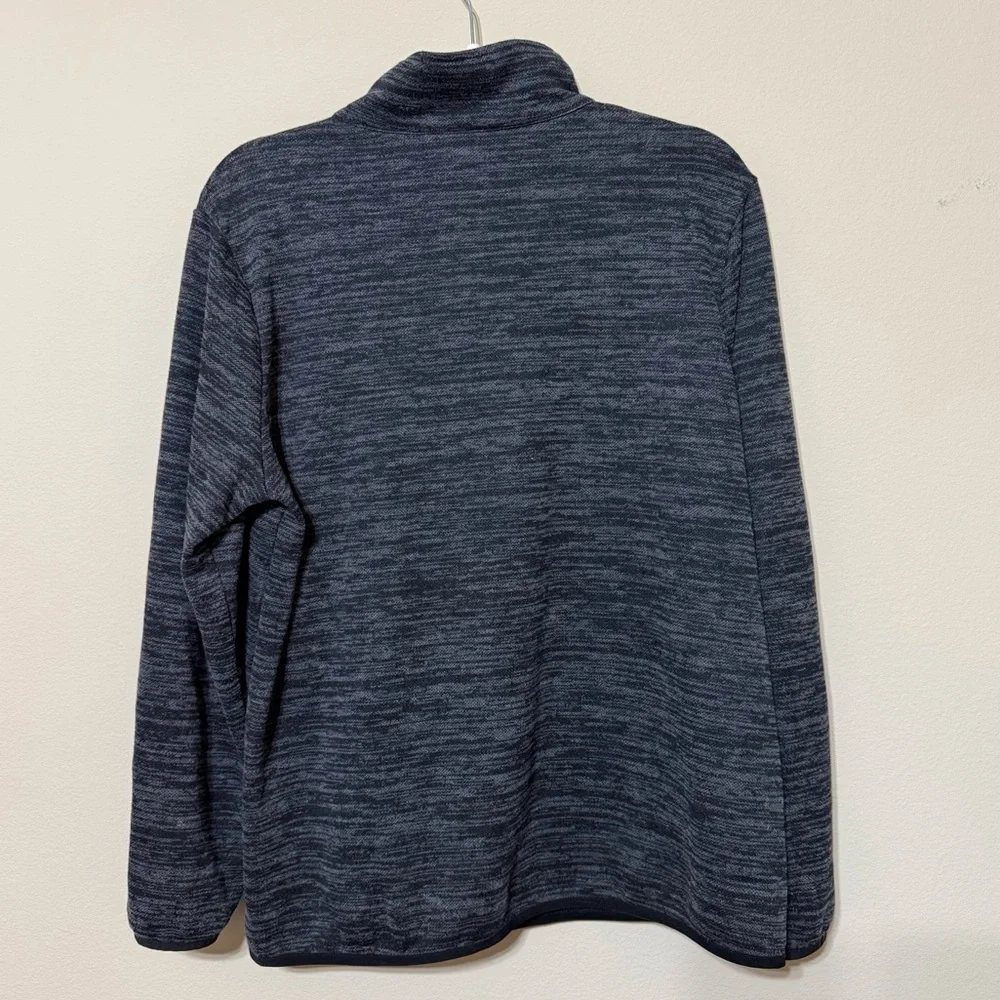 Black and Gray Marled 1/4 Zip - Picture 3 of 4